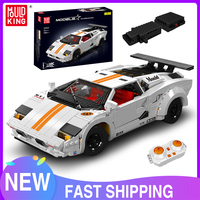 Mould KIng 13194Y 13195H Technical Car Building Block APP RC Control MOC-82416 Lamborghini Countach Toys Kids Christmas Gift