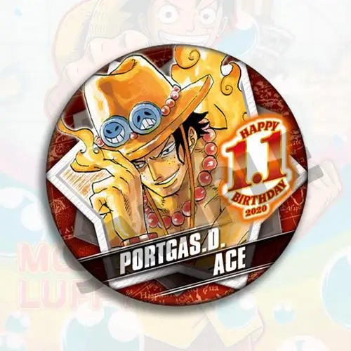 One Piece Anime Badge Set Official Merchandise 2020 Birthday Collection Luffy Zoro Chopper Sabo Ace Cosplay Accessory Pin Gift