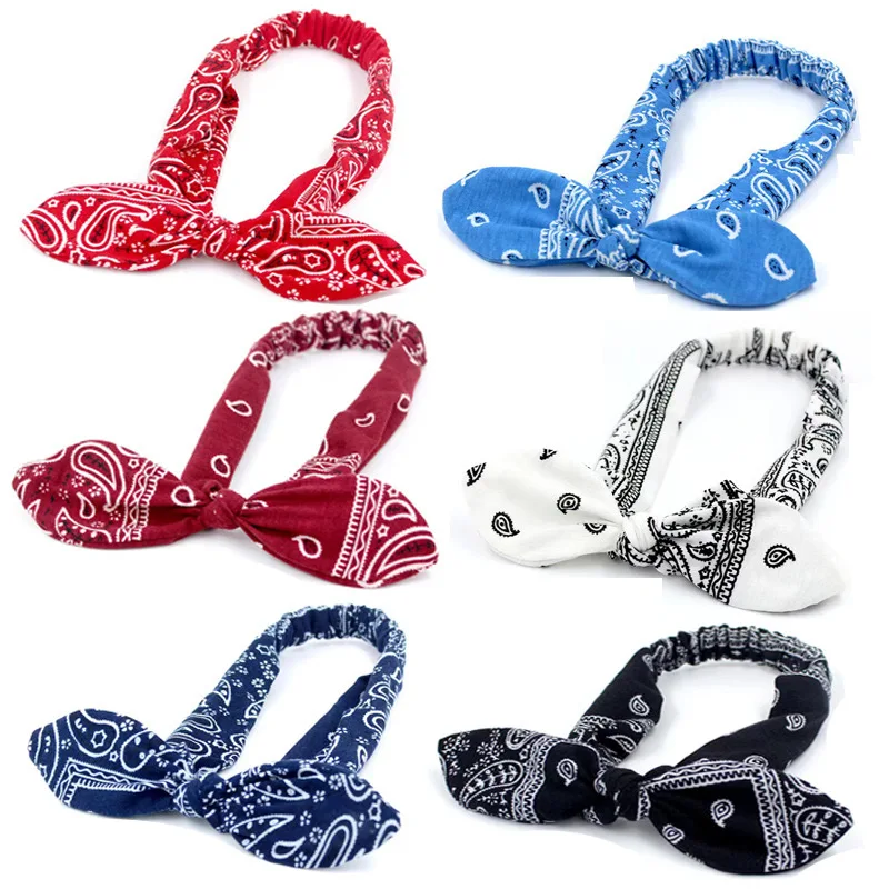 New Women Suede Soft Solid Print Headbands Vintage Boho Cross Knot Elastic Hairbands Bandanas Girls Hair Bands Hair Accessories image 5