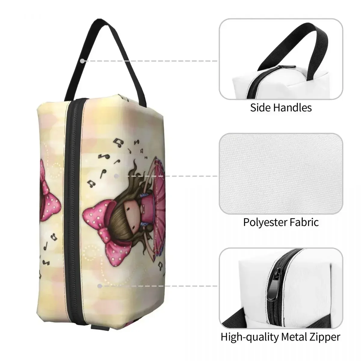 Travel Santoro Gorjuss Cartoon Girl Toiletry Bag Portable Makeup Cosmetic Organizer for Women Beauty Storage Dopp Kit Case