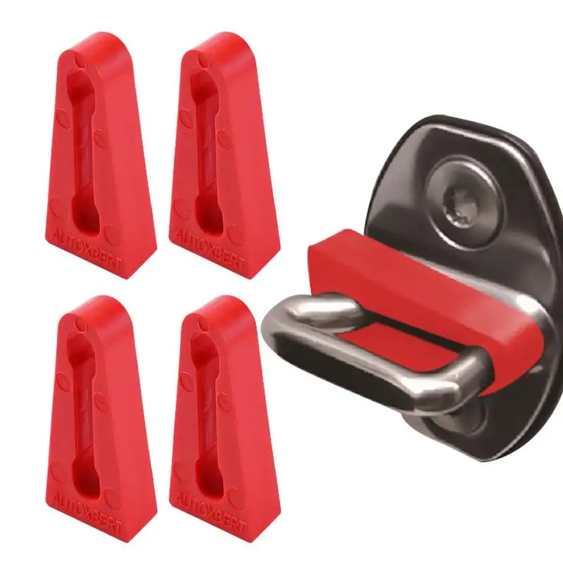 4pcs Car Door Lock Sound Deadener shock-absorbing pad Rubber Auto Door Guard Cushion Noise Reducer car door lock buffer