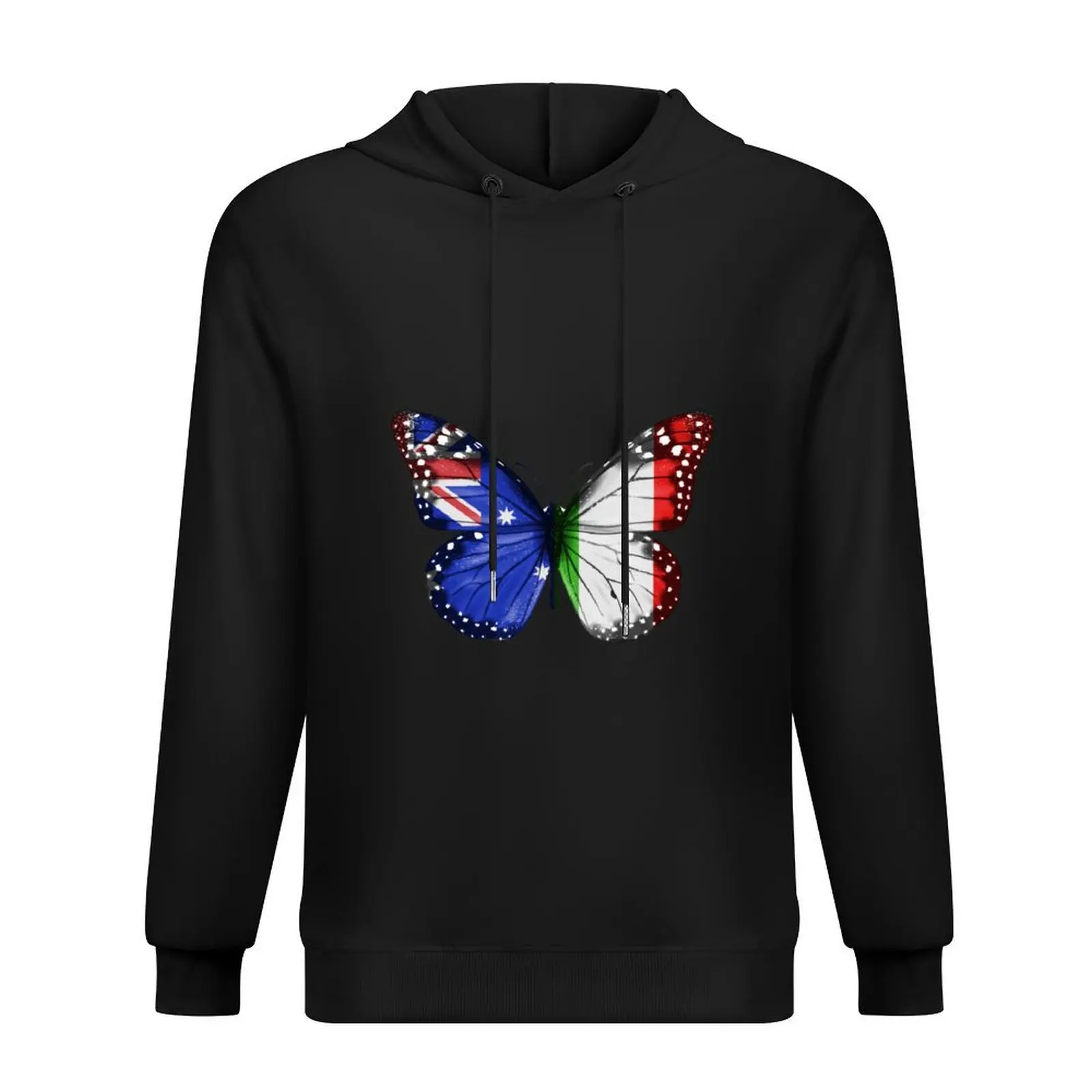 

Australian Italian Butterfly With The Australia Italy Flag On Wings Hoodie mens clothes japanese style hoodie for men