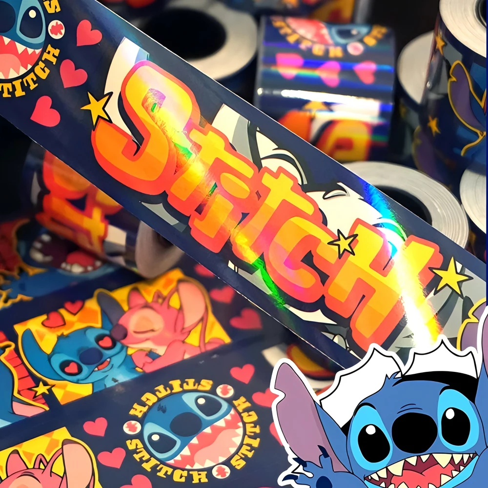 

5Meters/Roll Disney Anime Stitch Cute Tape Stickers for Kid Gift Decals Graffiti Suitcase Laptop Phone Kawaii Decoration Sticker