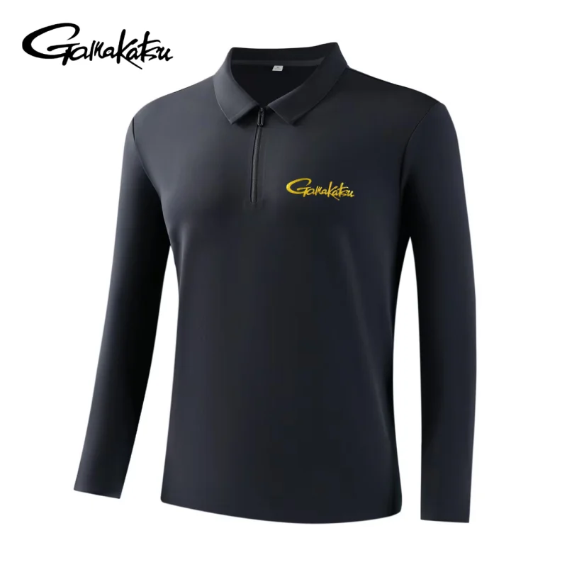 2026 New Autumn and Winter Warm Fishing Clothing Men Sweater Long Sleeve T-Shirt Turn Down Collar Bottom Shirt Thickened