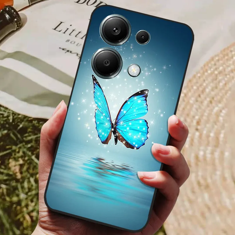 For Xiaomi Poco M6 Pro 4G Case Shockproof Soft Silicone TPU Bumper for Poco M6 Pro Cover PocoM6PRO 4G Cat Cute Cartoon Fundas
