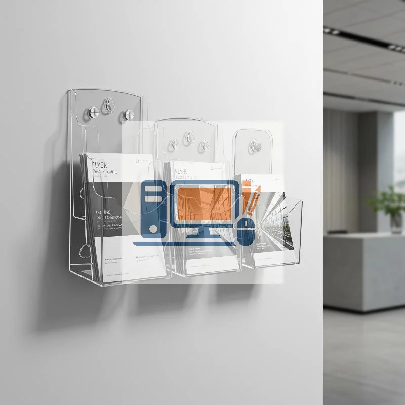 A6 1/2/3Layers Brochure Holder Clear Flyer Menu Paper Card Stand Display Rack Card Storage