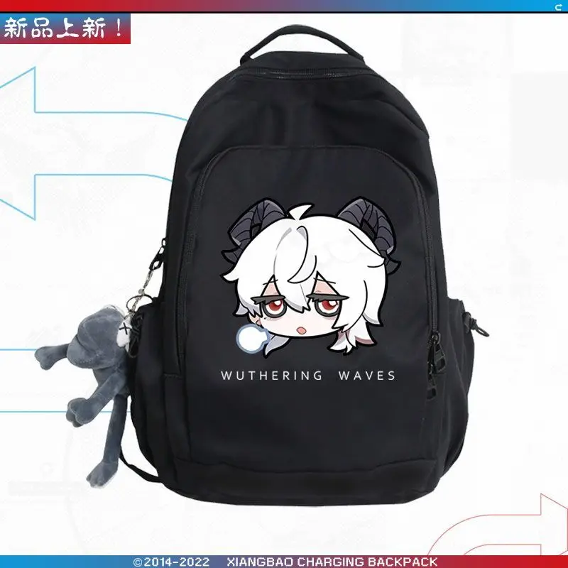 Mingchao Game Emoji Q Version Peripheral Two-Dimensional Unisex Backpack Casual Trendy Youth School Bag Ww Anime
