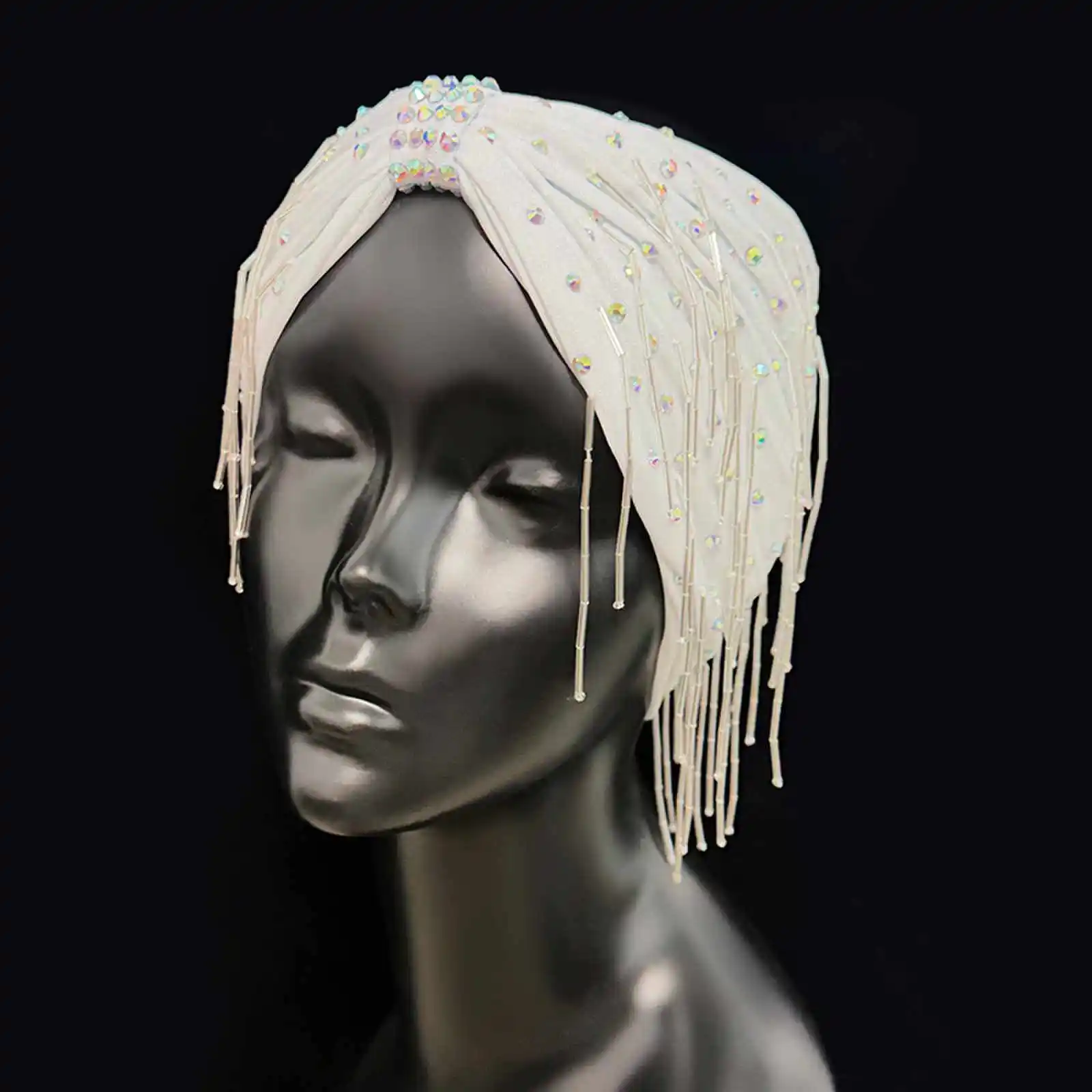 

Головной убор для танцев: для восточных и латиноамериканских танцев, женский, с бисером, яркими стразами и кисточками, разноцветный, на выбор