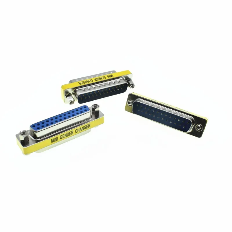 DB25 D-Sub 25pin Connectors Mini Gender Changer Adapter RS232 Serial Connector Male To Male Female To Female Female To Male