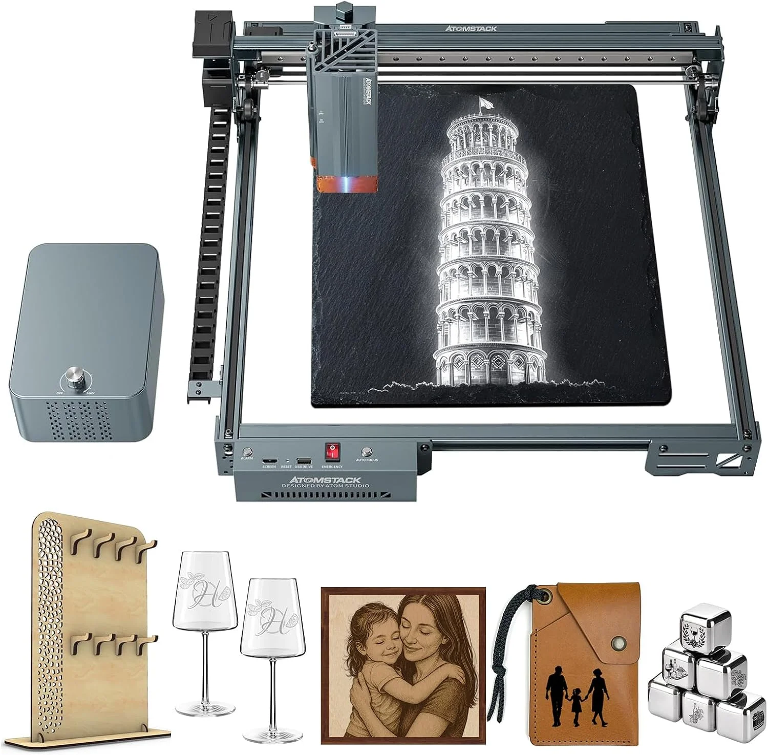 

48W Laser A40 PRO V2 with Auto Air Assist Bulk Laser Engraving Machine for Wood Metal Acrylic Leather Jewelry