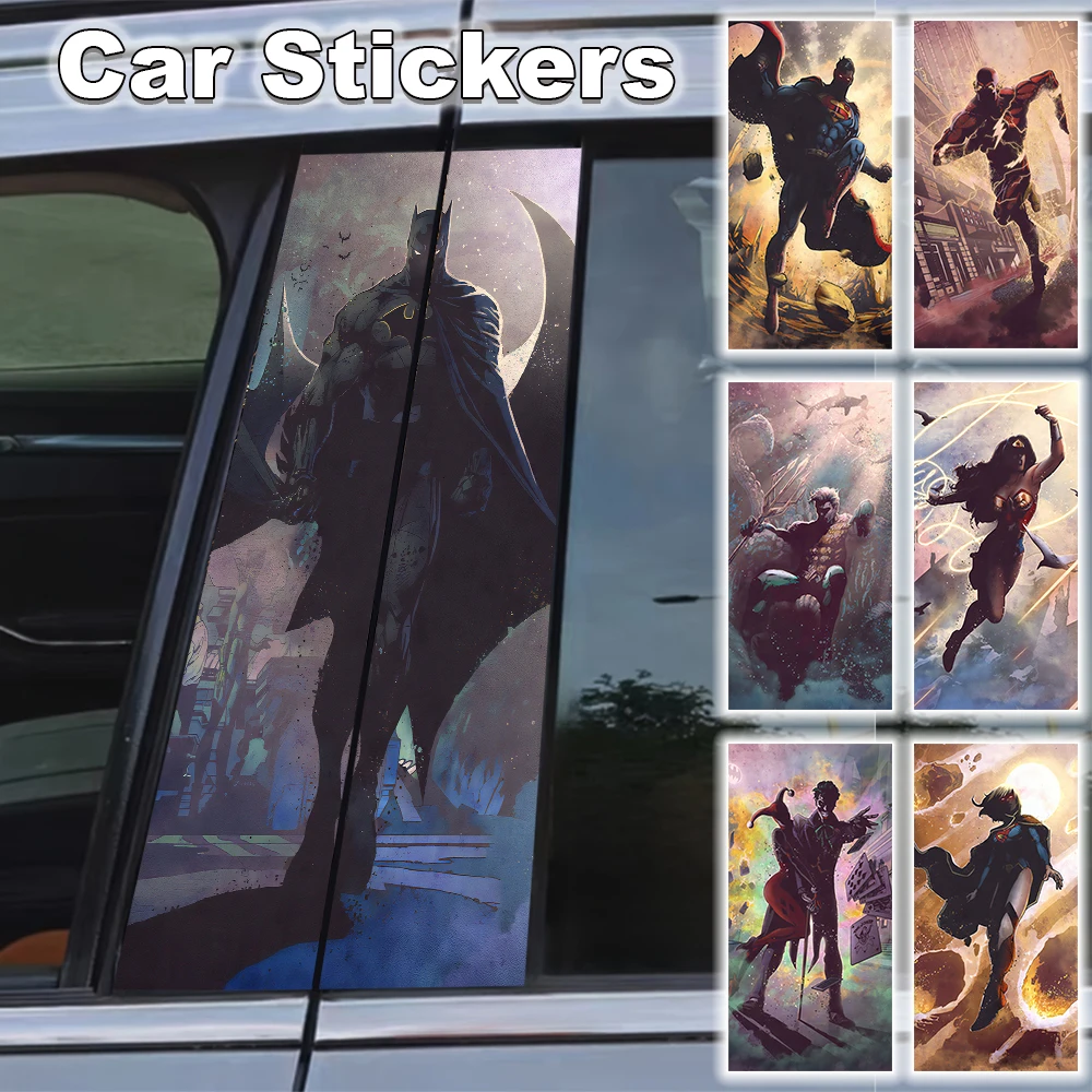

DC Catwoman Car B Pillar Sticker Decal Waterproof Peel Stick Scratch Resistant Anime Batman Self-adhesive Poster Accessorie Gift