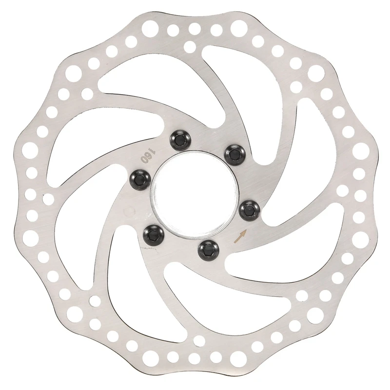 Bike Brake Disc Rotor 160Mm Stainless Steel Road Bike Disc Brake Accessories With 48Mm Flange Diagonal Hole