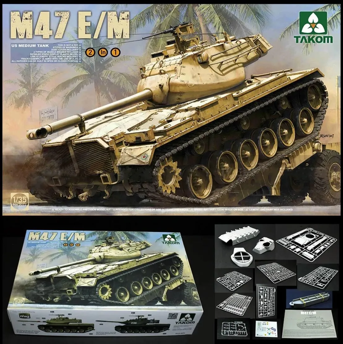 Takom 2072 1/35 U.S. M47 E/N Patton Medium Tank 2 in 1 (Plastic model)