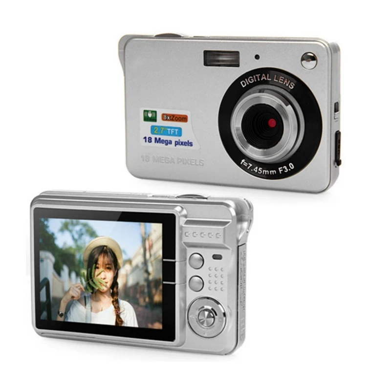 

18MP HD Digital Camera With 2.7 Inch LCD Screen, Rechargeable Battery, HD Photo Video For Indoor, Outdoor Photography