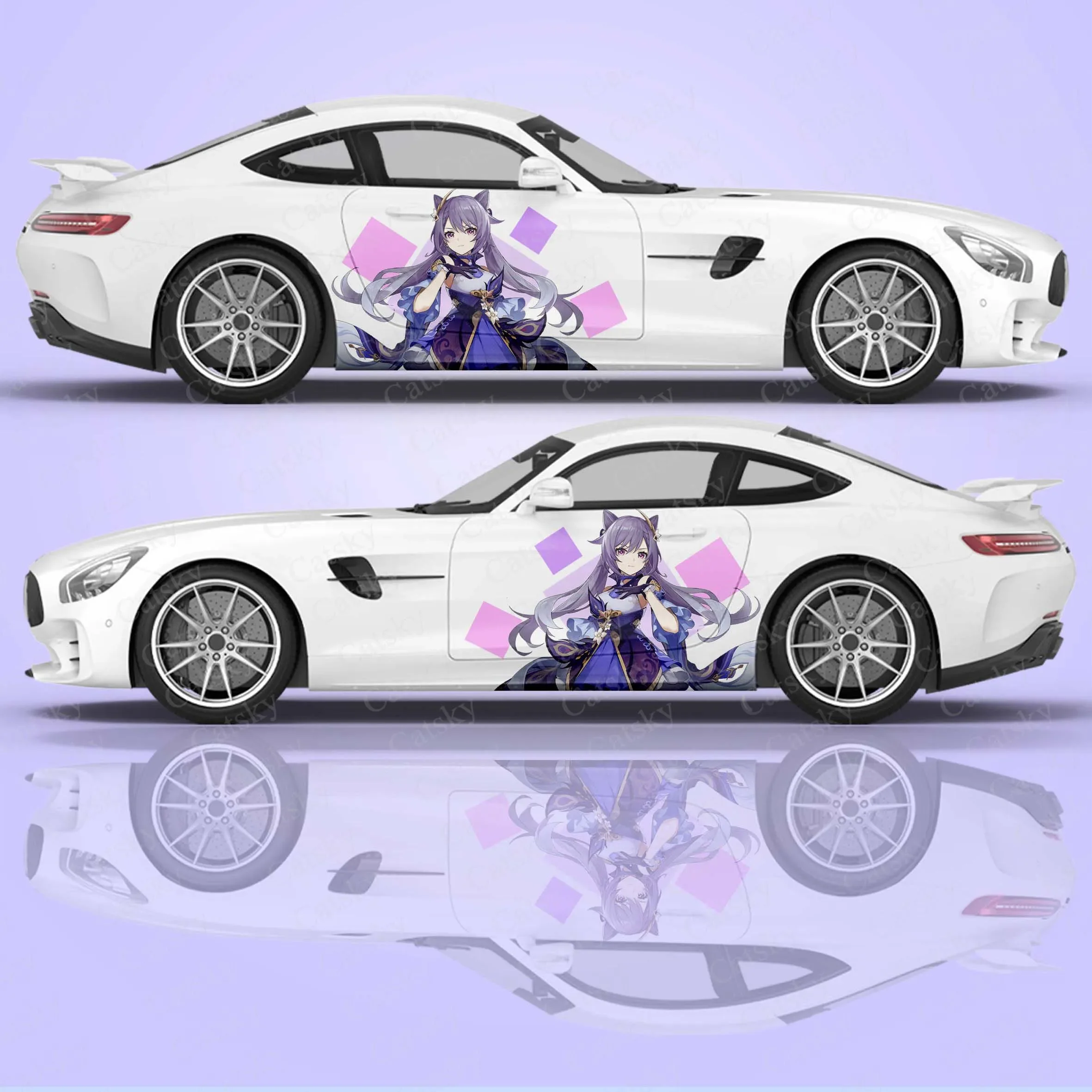 

Genshi Style 2pcs/Set Car Stickers on The Left and Right Sides,Car Sticker for Universal Large Car Sticker for Universal