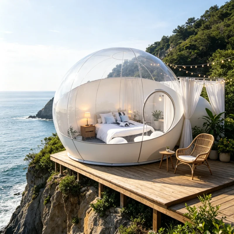 Customized Geodesic Starry Dome Outdoor Camping Waterproof PVC Panoramic View Easy Setup Family Use All Season