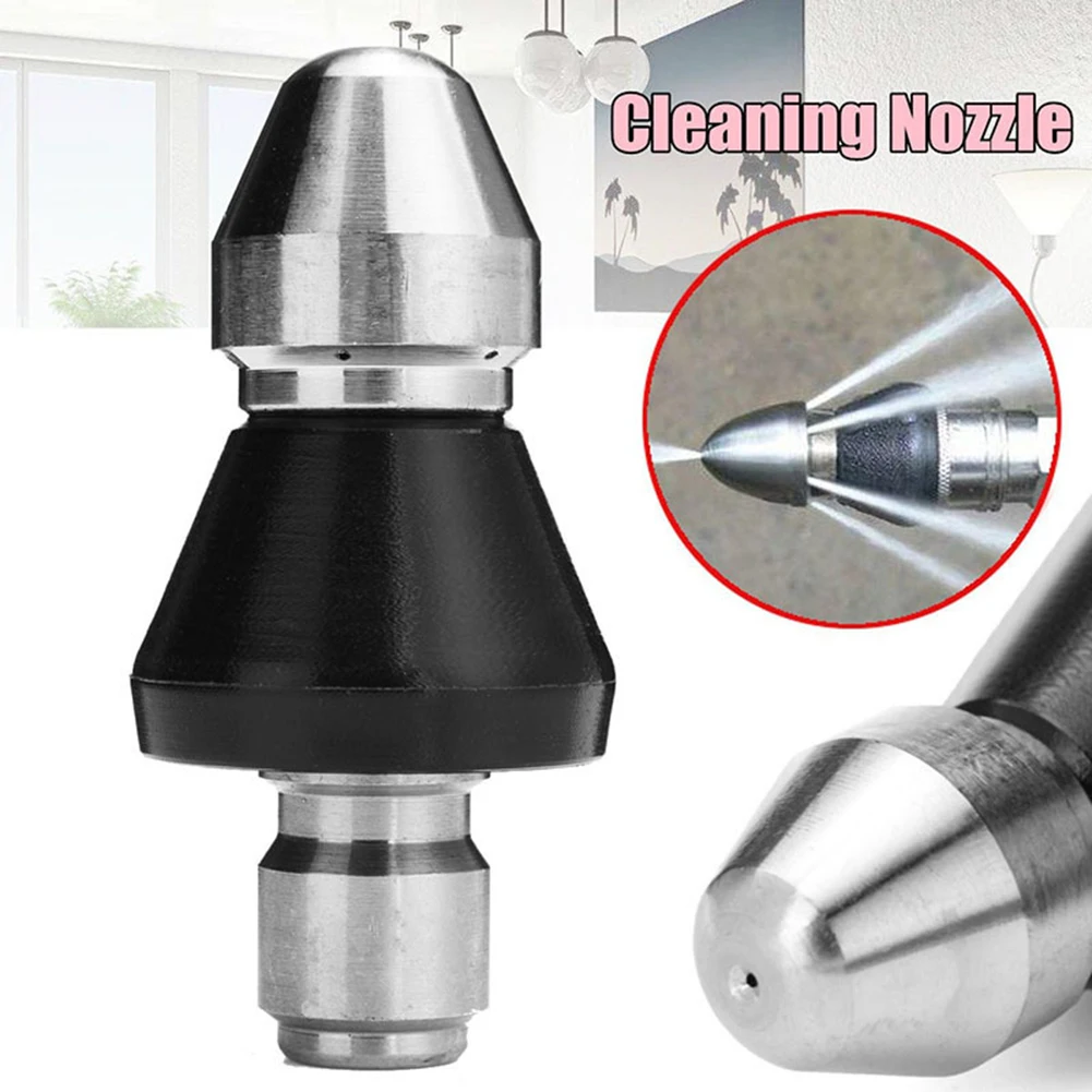 High Pressure Pipe Dredging Cleaning Nozzle Washer Sewer 6 Jet Nozzle Washing Machine Drain Cleaning Home Accesories