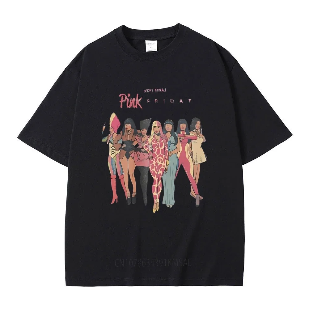 Nicki Minaj Pink Friday 2 World Tour T-shirt Summer Men Women's Fashion Hip Hop Streetwear Male Casual Oversized T Shirts