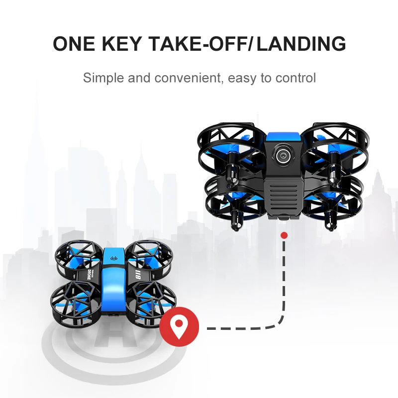 Mini 811 telecomando drone professionale HD 4k fotocamera grandangolare WIFI 360 ° Tumbling quadcopter portatile giocattolo per bambini regalo