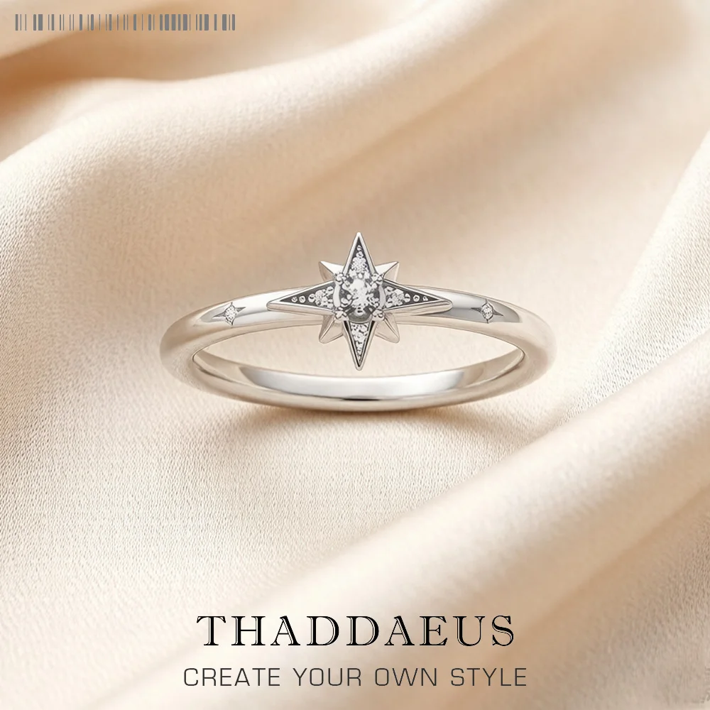 

Fascinates Star Ring Europe Style Brand New Glam Fine Jewerly For Women Spring 925 Sterling Silver Trendy Gift