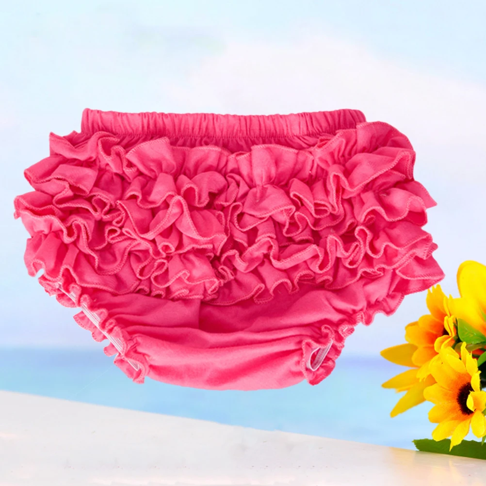 

Baby Girl Diaper Cover Soft Cotton Blend Comfortable Fit Sweet Style for Everyday Use Rose Pink Girl Pants