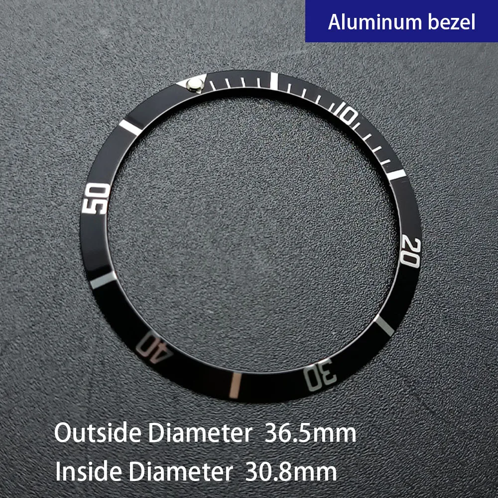 Sloping Aluminium Bezel Insert 36.5*30.8mm Replacement of Watch Accessories parts Watch Cases Replace Accessory Bezel Ring