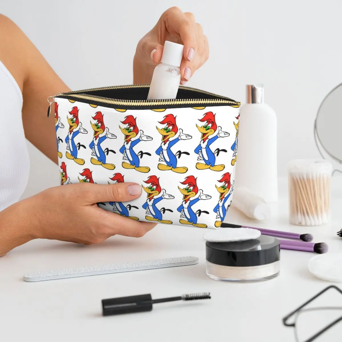 

Woody Woodpecker (6) Women Cosmetic Bag Travel Makeup Organizer Pouch Toiletry Storage Dopp Kit Case