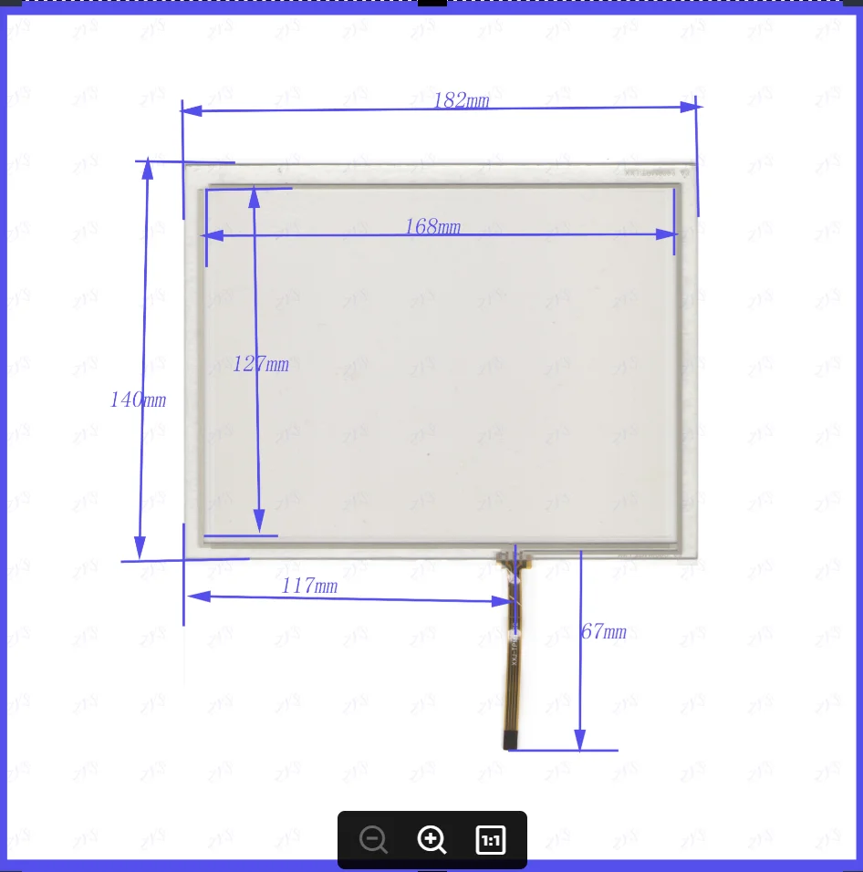 ZhiYuSun TPM8082 8inch 4 lins Touch Screen For GPS CAR 182mm*140mm sensor glass  this's compatible  182*140MM