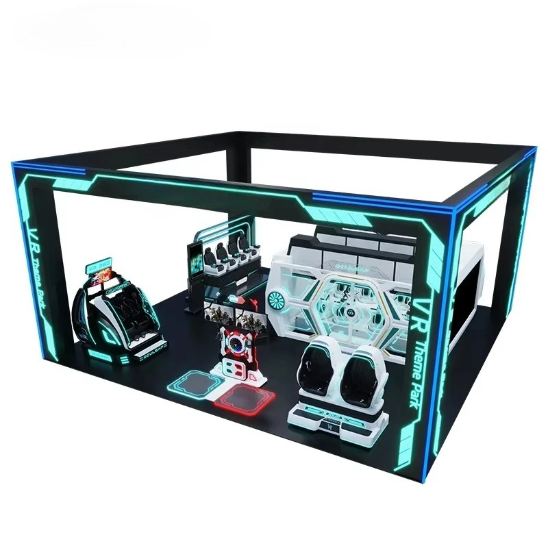 VR Theme Park 2026 New VR Game Machine Simulator Supplier 3D 5D 7D 9D 12D VR Park Dubai Virtual Reality Amusement Park