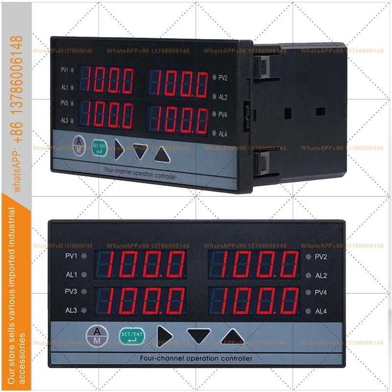 Intelligent four-loop pressure and  level display meter MK804 can be equipped with RS485 multi-channel temperature inspector