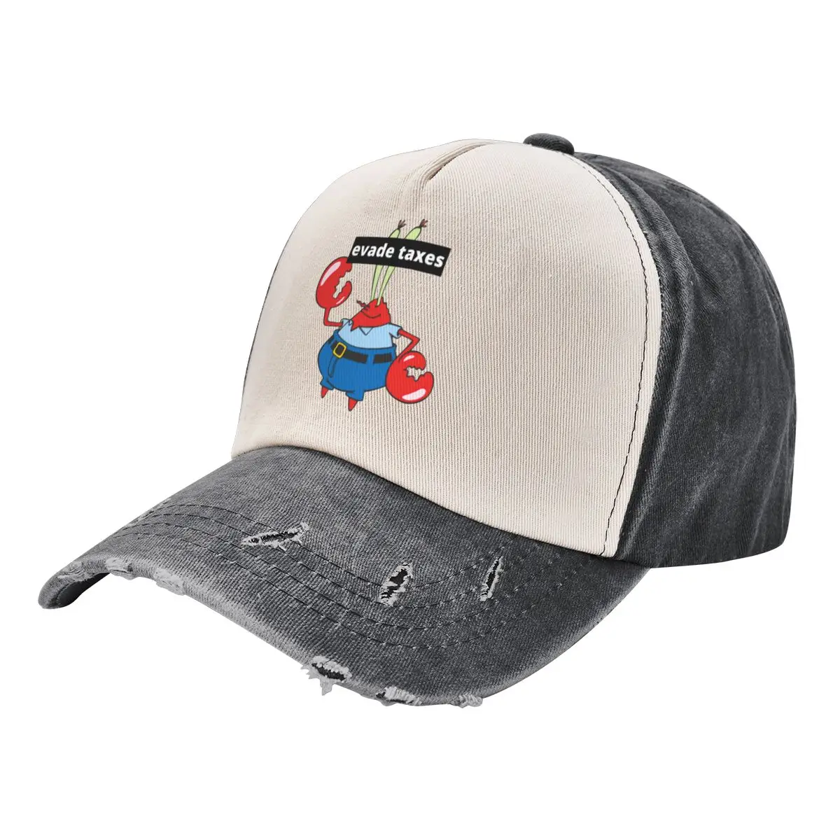 Mr. Krabs evade taxes Baseball Cap Anime Uv Protection Solar Hat Hat Baseball Cap Hat Beach Women's Beach Visor Men's