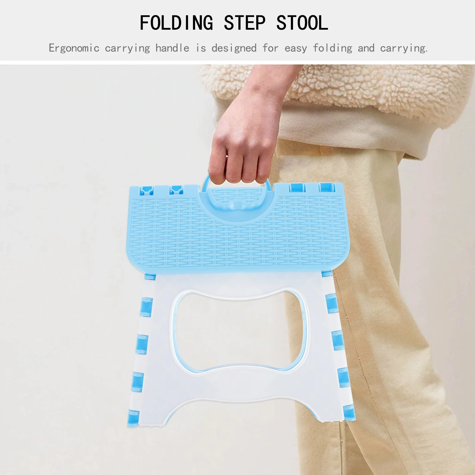 Składany stołek plastikowy mini lekki przenośny do kuchni łazienki na zewnątrz do wędkowania ogrodu składany stołek