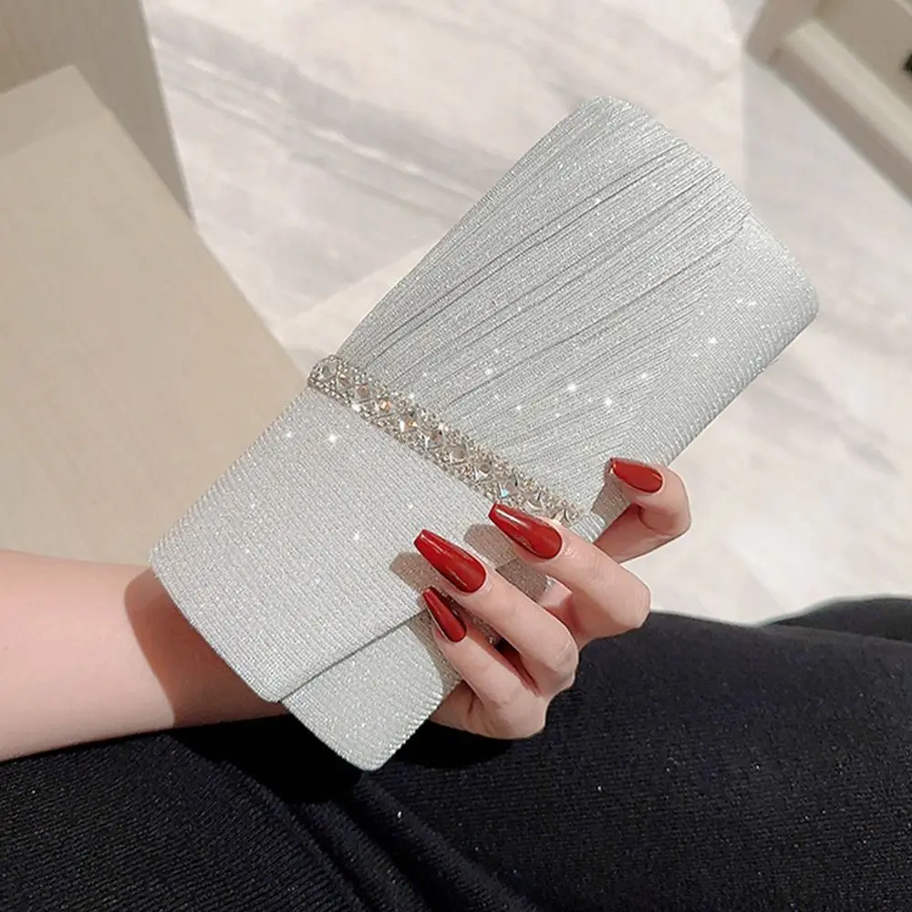 Fashion Ladies Luxury Sequins Clutches Evening Bags Glitter Banquet Handbags Women Chain Shoulder Bag Dinner Bag Wedding Party