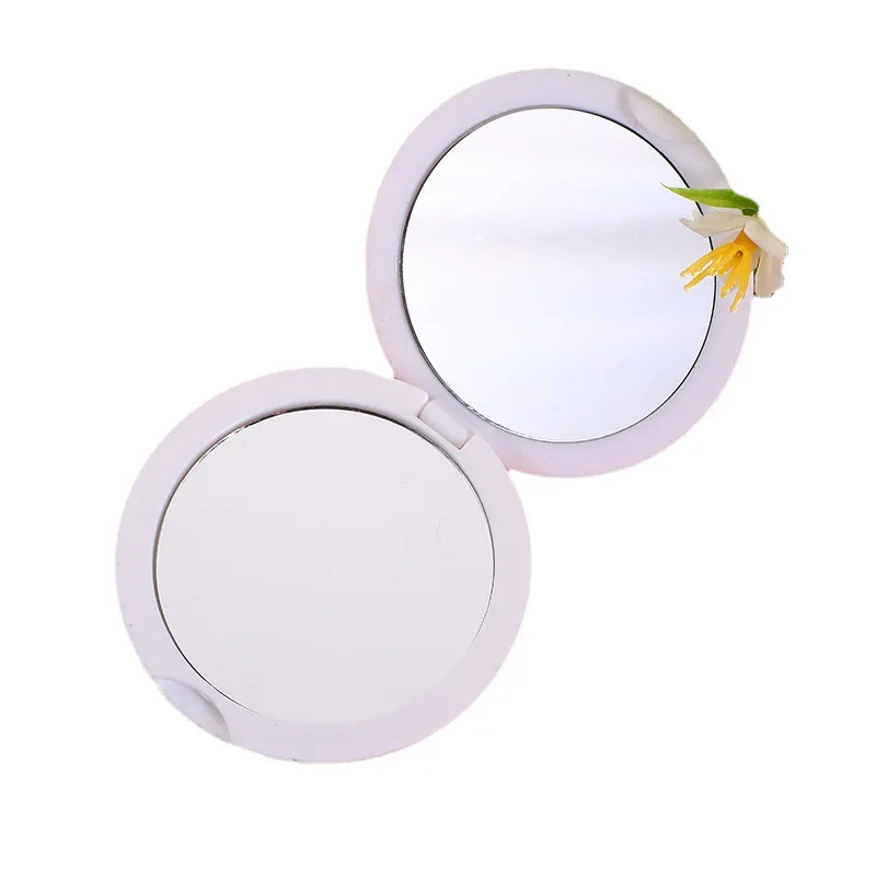 Espelhos de maquiagem mini bolso dobrável para meninas e mulheres, viajando portátil redondo bolso vaidade espelho, styling acessórios, 4 cores
