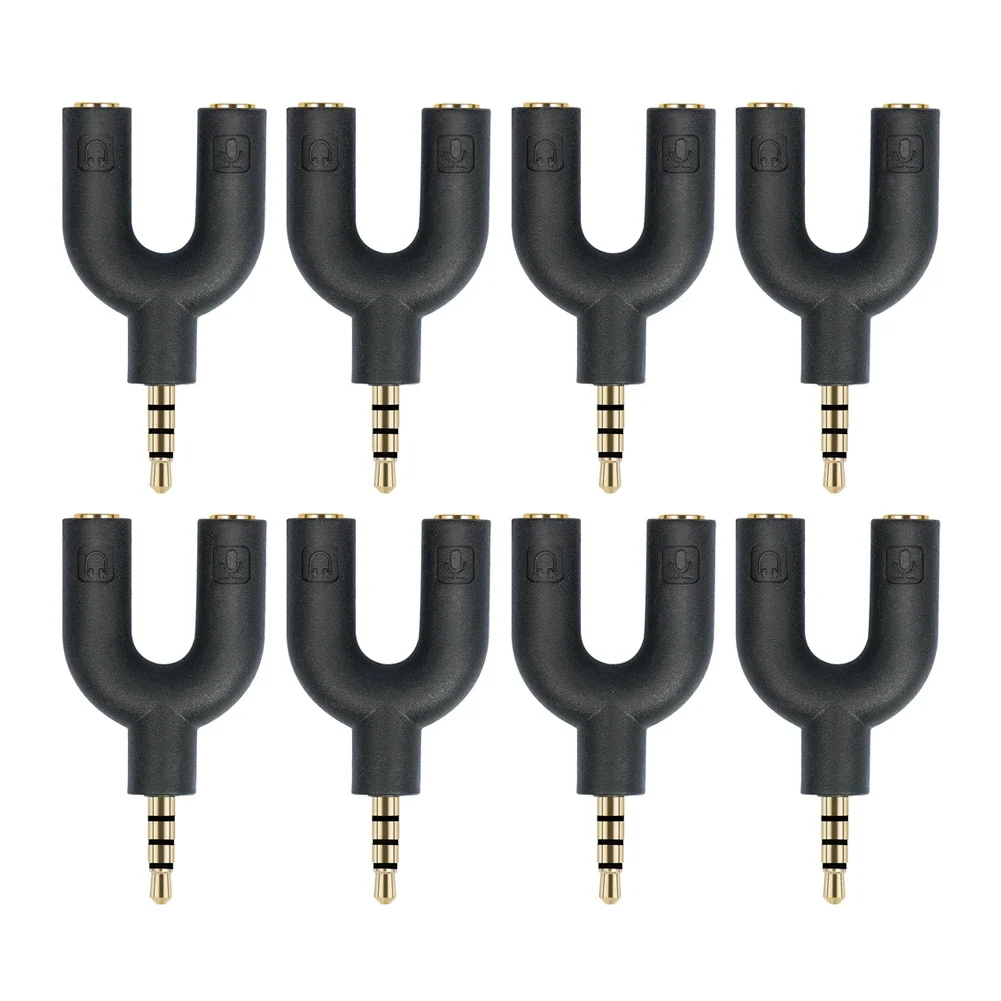 

Stereo Converter Headphone Y Splitter Gold Plated Microphone Adapter 3.5mm Male Female 4 Pole For PC And Smartphones