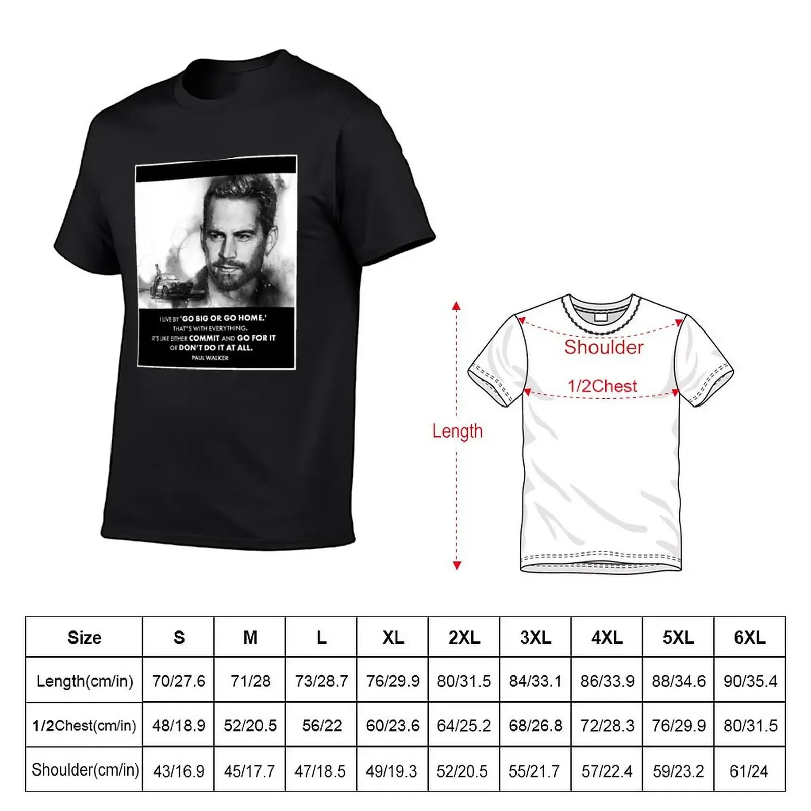 Paul Walker T-Shirt new edition cotton graphic tees graphic t shirt vintage men graphic t shirts