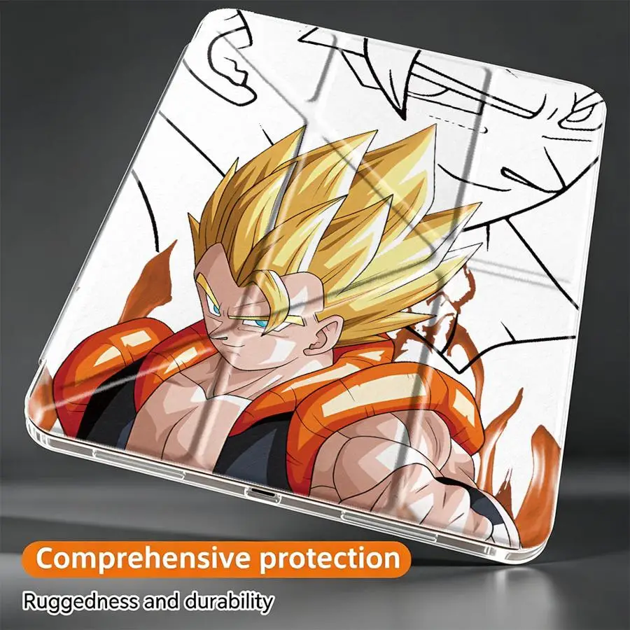 With Pen Slot Cover Tablet Case For Samsung Galaxy Tab S9 Plus S7 FE A9 Plus A11 S10 Lite A8 S8 Dragon Ball Goku 3