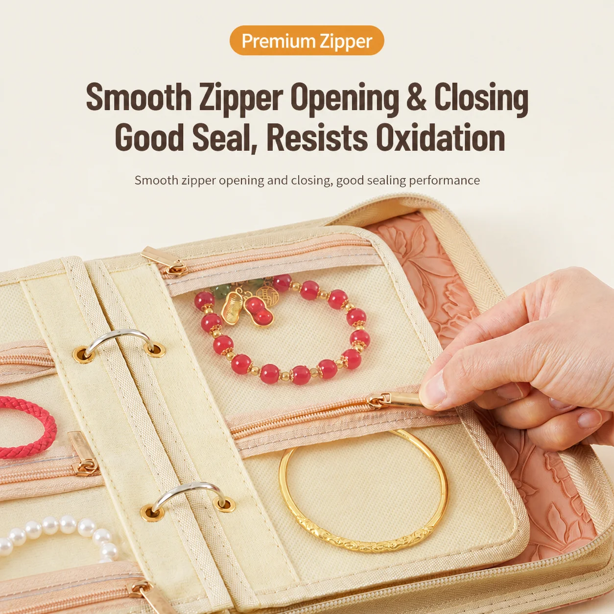 Loose-Leaf Jewelry Organizer Replaceable Pu Leather Jewelry Organizer Book-Style Jewelry Organizer Waterproof For Dressing Table
