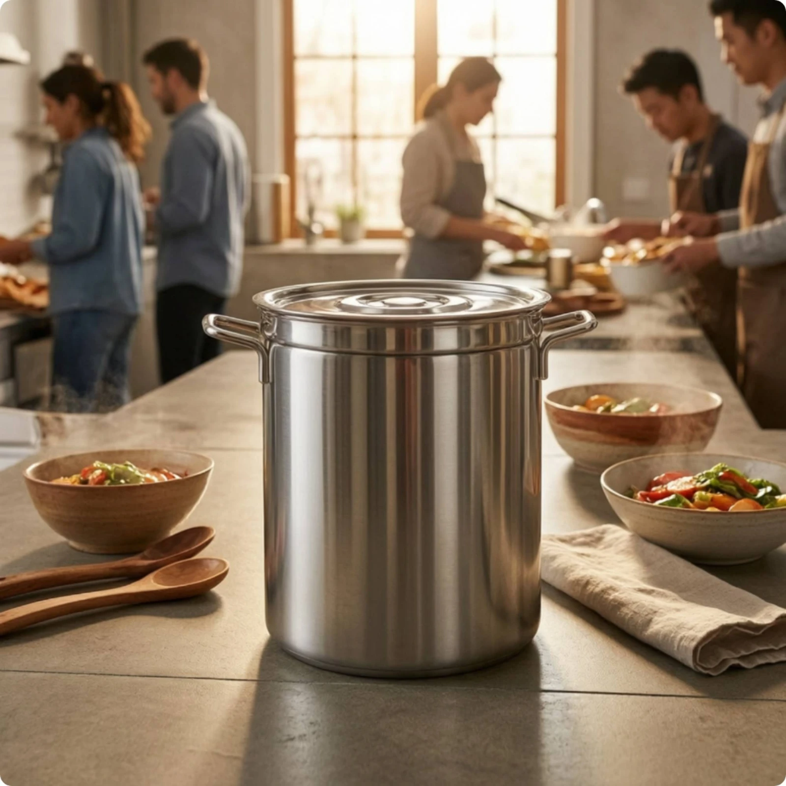 Soup Pot Commercial Grade Stock Pot with Lid Soup Pot with Lid Cooktop-Top Compatible Stockpot Tight-Fitting for Chefs