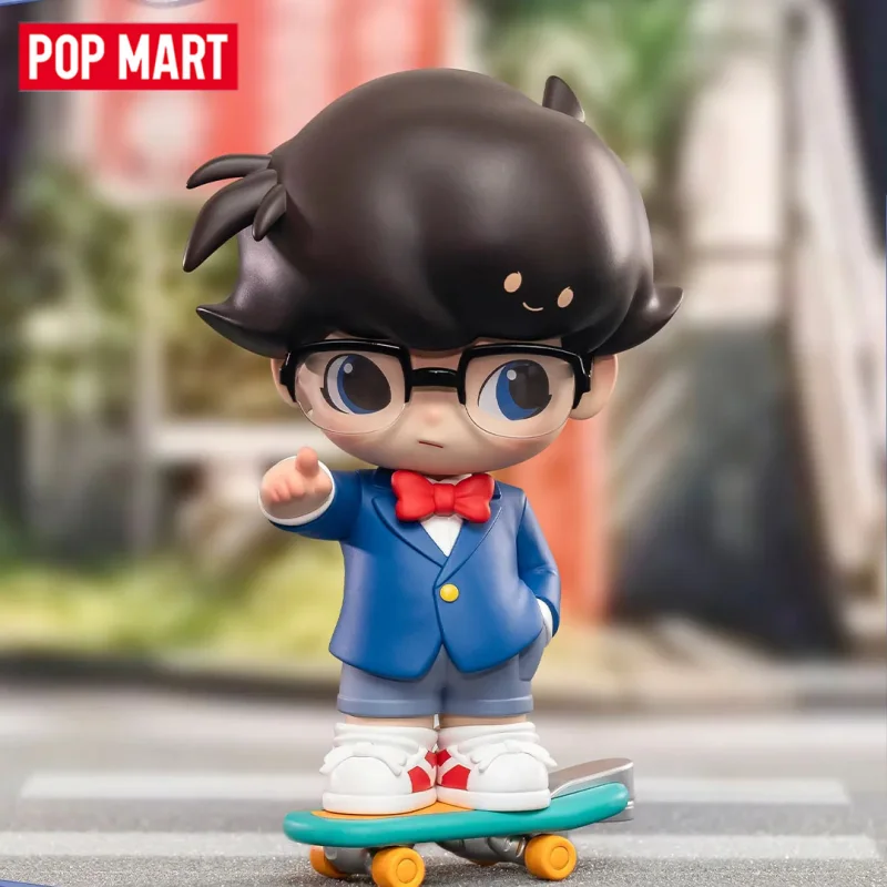 POPMART DIMOO Conan Edogawa Series Kawaii Ornaments Figurines Home Decor Desktop Model Dolls Gilrs Gift Model Toys Collection