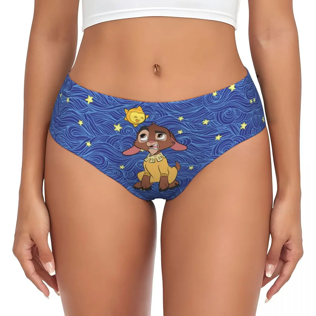 Custom Wish Valentino Star Brief Panties Women's Comfort Stretch Underwear