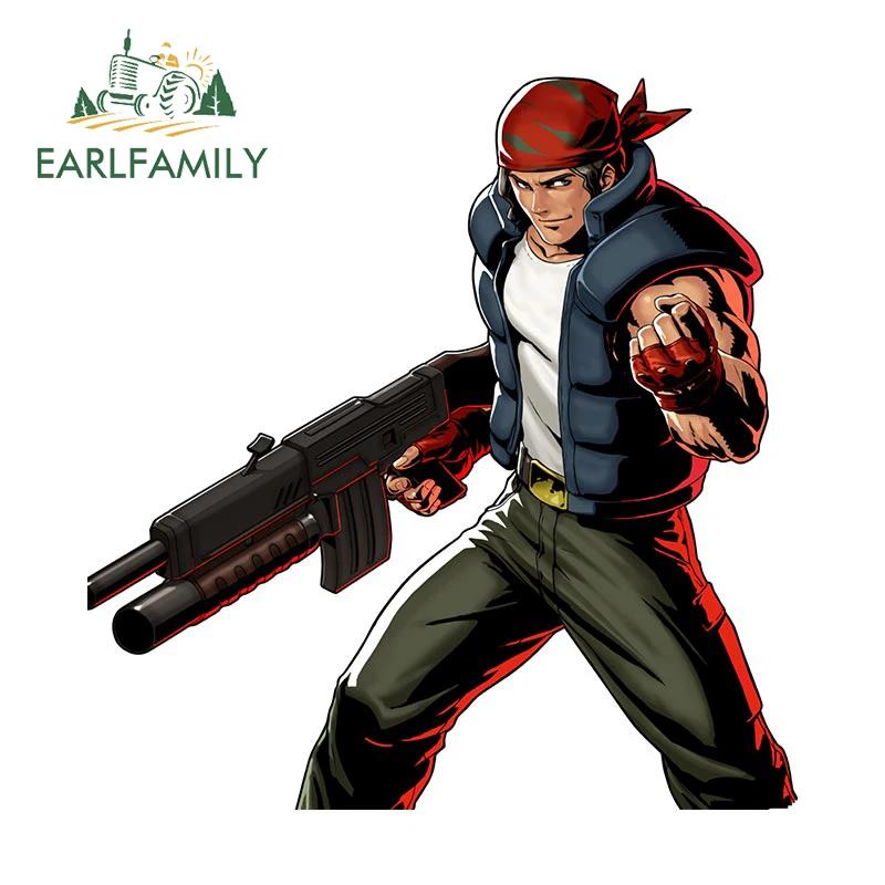 EARLFAMILY 13cm x 12.6cm for Metal Slug Gun Fighter Anime Car Sticker Scratch-Proof Windshield Decal Vinyl Air Conditioner Decor