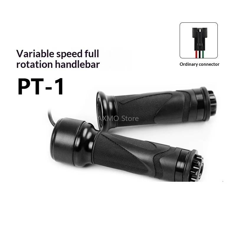

Electric Bike Throttle Grip 12-72V Waterproof Connector E Bike Twist Throttle Full-grip Electric Bicycle Accessories