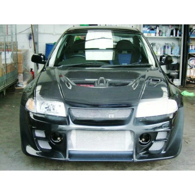 SAAR Applicable for Mitsubishi Evolution 4 5 6 Modification Parts DAMD Fiber Front Bumper Full Body Kit Front Face Facelift