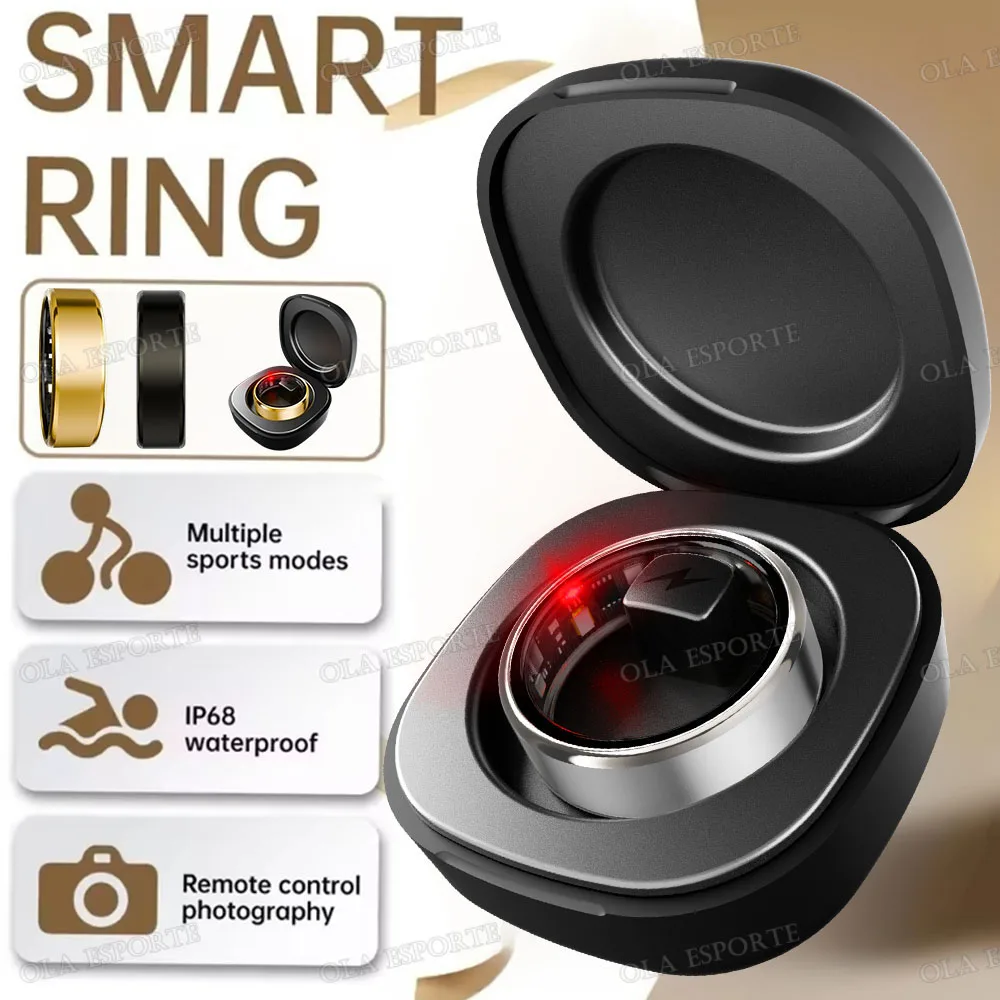 

Monitor Smart Ring Men Women Heart Rate Blood Oxygen Health Monitoring Multi-sport Mode Temperature 3ATM Waterproof Smartring