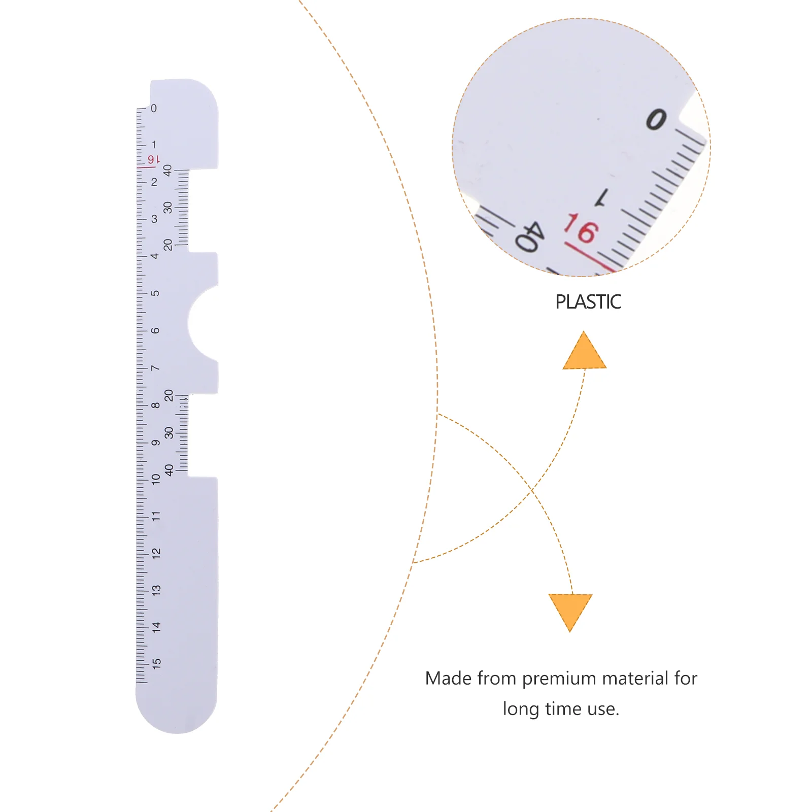 Règle PD à bord droit pour mesurer la distance pupillaire, outil de mesure des yeux, lunettes de danse, 5 pièces