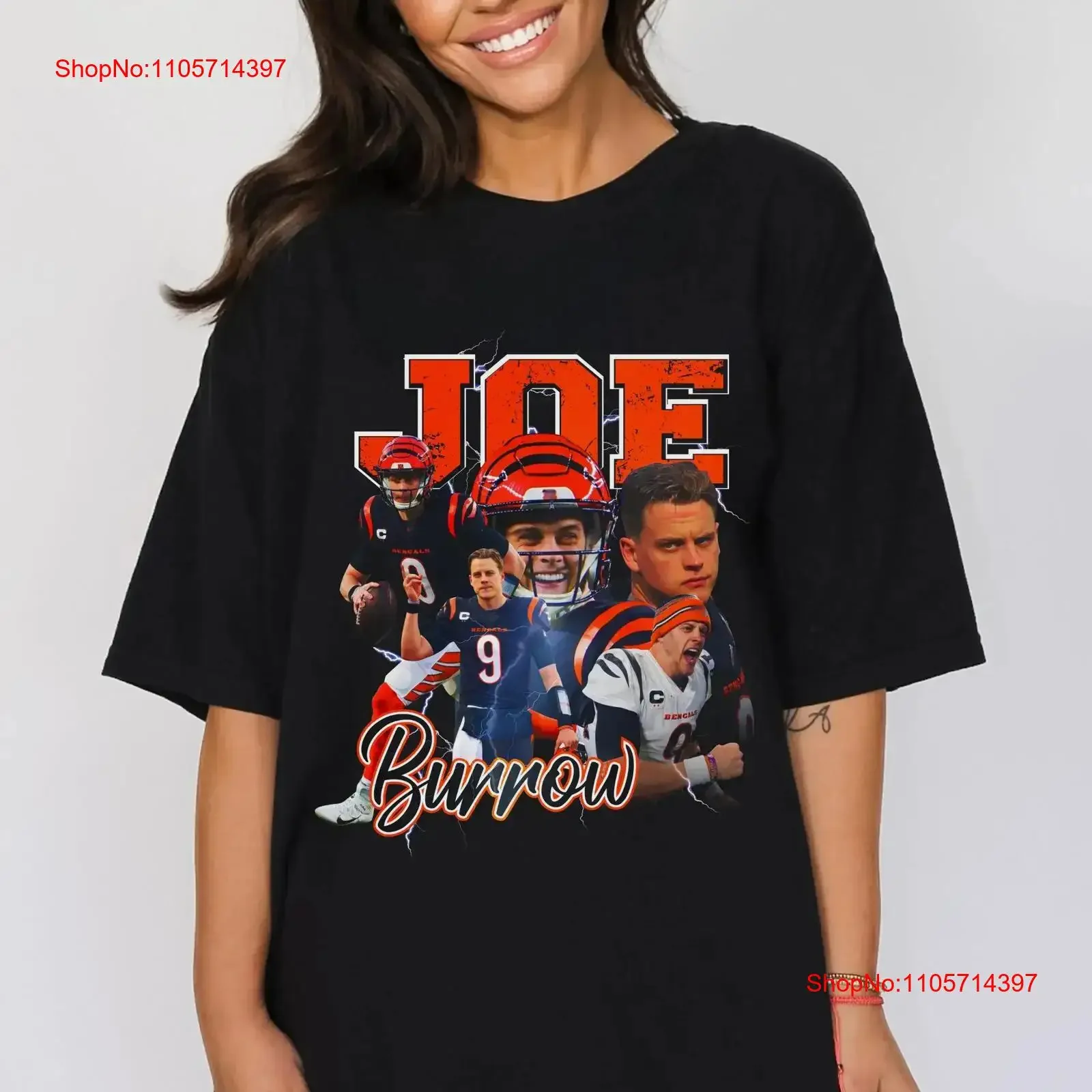 Joe Burrow Vintage Retro Style Bootleg T Shirt vintage Washed Comfortable streetwear Breathable Unisex graphic Stylish Soft
