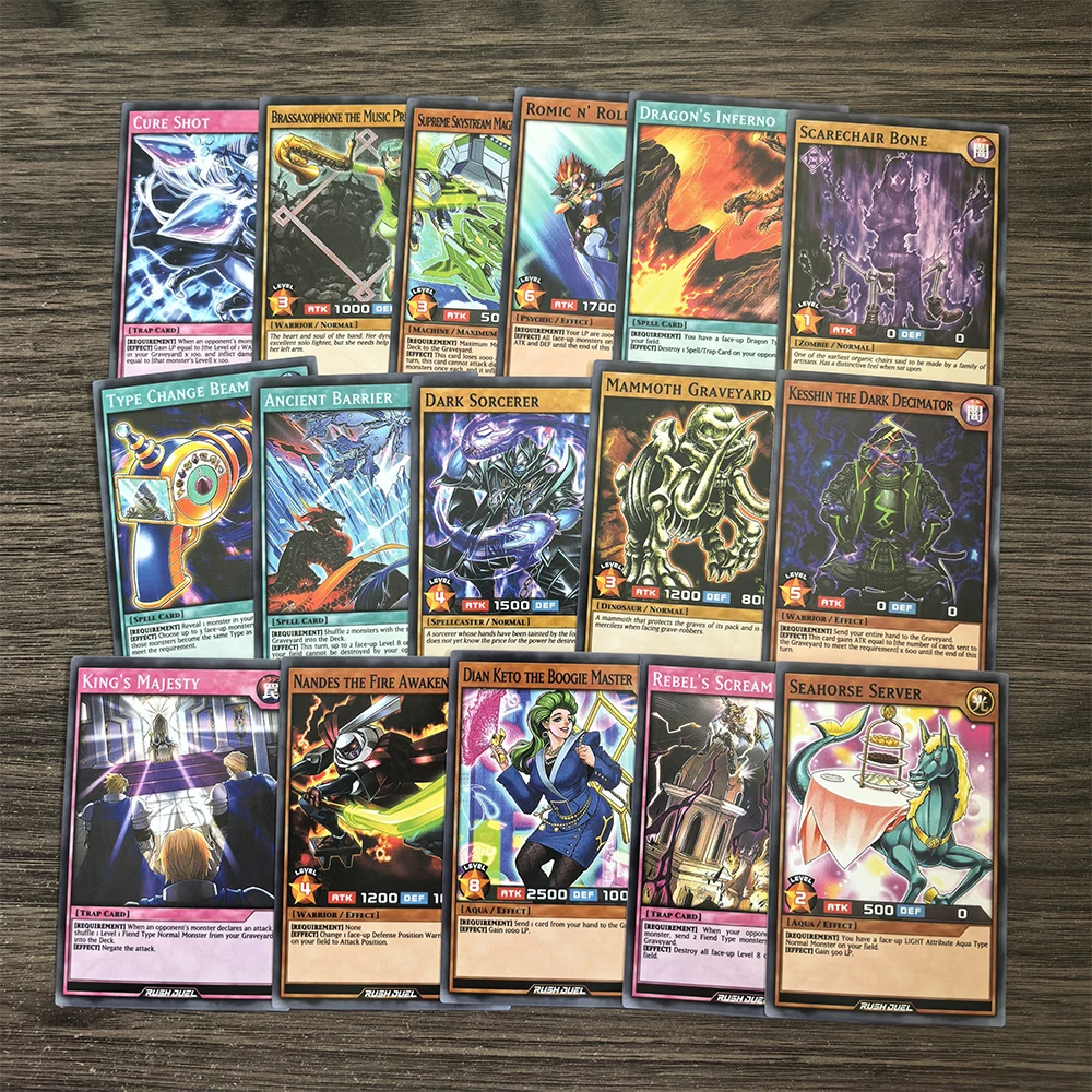 Neue 2026 Yu-Gi-Oh Flash-Karten, Yugioh Rush Duel Karten, Dueling Monsters Dark Magician DIY-Sammelkarten, Spielzeug