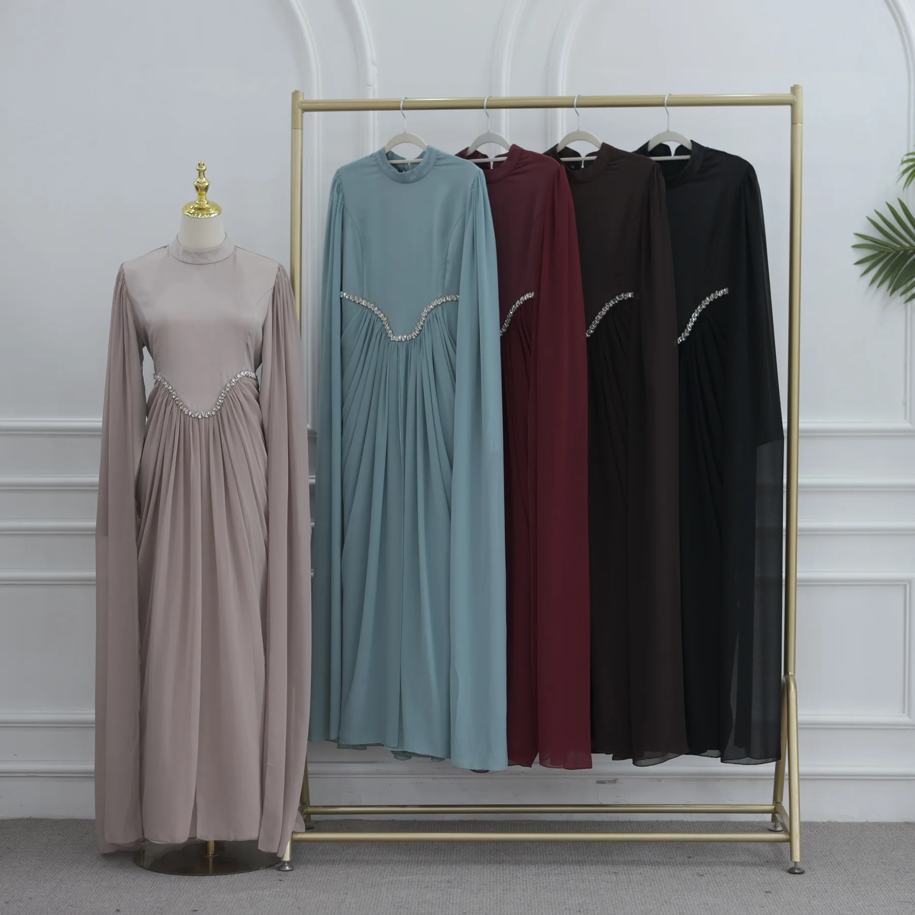 

Абайи с бриллиантами для женщин: Дубайское платье-абайя с длинным рукавом, вечернее турецкое платье-кафтан, мусульманское платье, джеллаба, джалабия, кафтан, марокканский кафтан для женщин