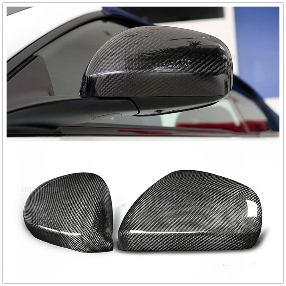 Carbon Fiber Mirror Cover Exterior Reverse Rear View Case Replacement Clip On For Maserati GT GC Quattroporte 2007-2013